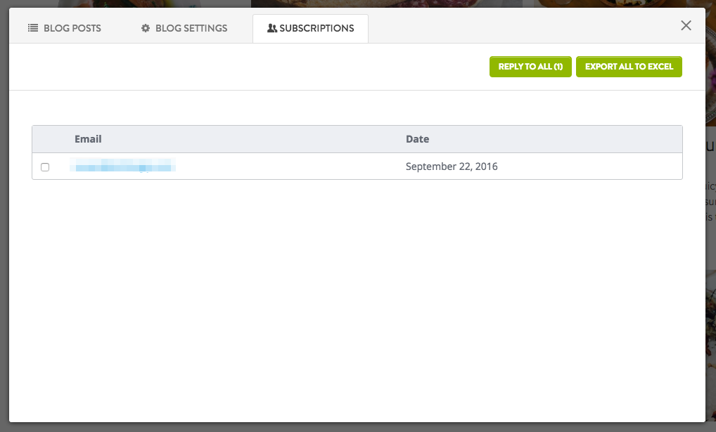 Manage Blog Subscription Manage Blog Subscription